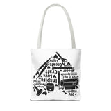 Crafting Love Quotes Heart Tote Bag