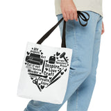 Crafting Love Quotes Heart Tote Bag